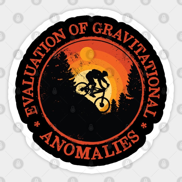 MTB Mountain Bike - Evaluation of Gravitational Anomalies Sticker by Graphic Duster